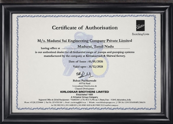 certificate of authorisation - Kirloskar(26-28) LV Motor Certificate